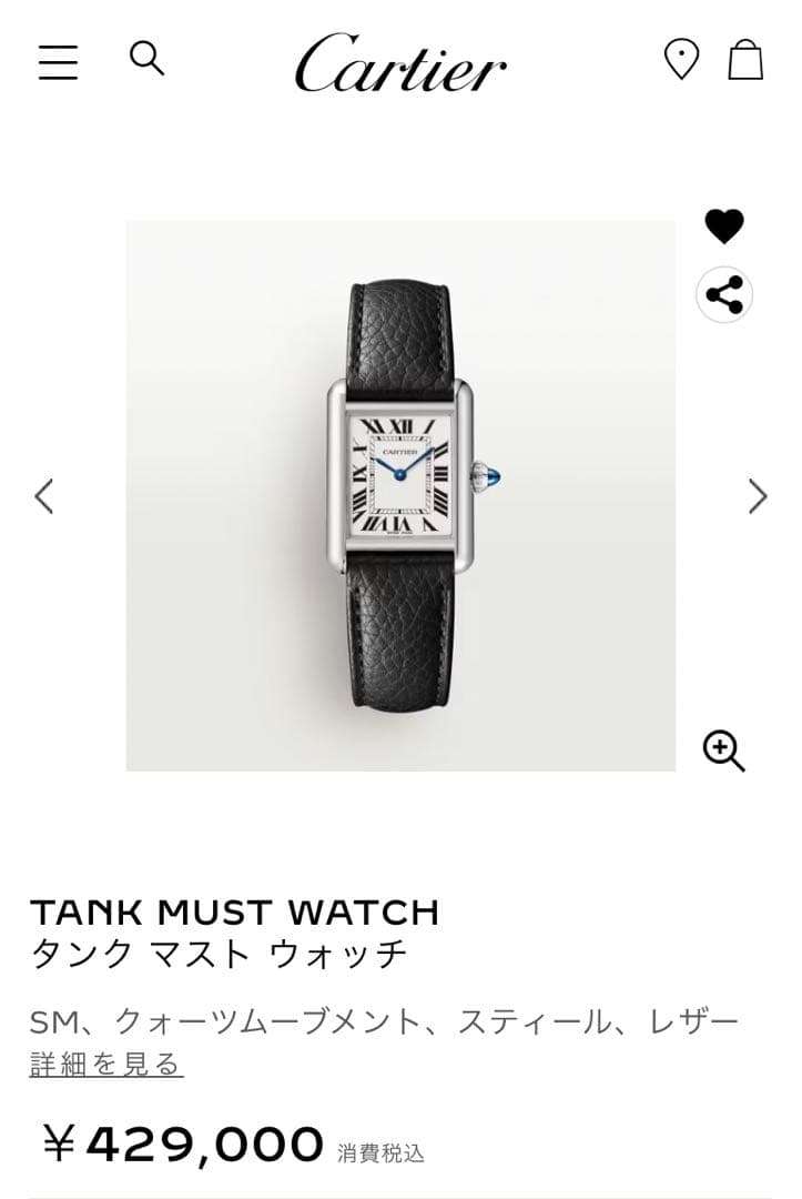 タンク マスト ウォッチSMオリジナルレザーストラップ