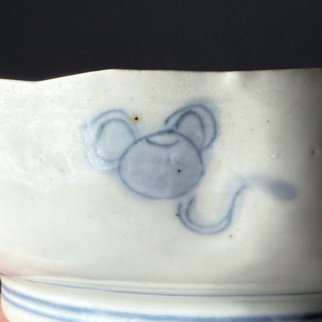 古伊万里　色絵千鳥文膾皿　12客　松　梅　蝶　魚　鹿の目　金蘭手　直径15cm