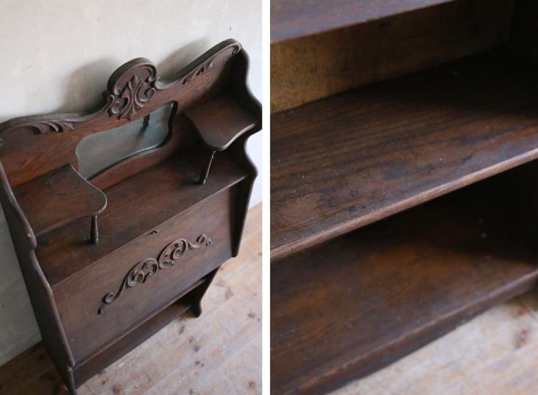 英国アンティーク　ライティングビューロー　勉強机デスク　収納式机