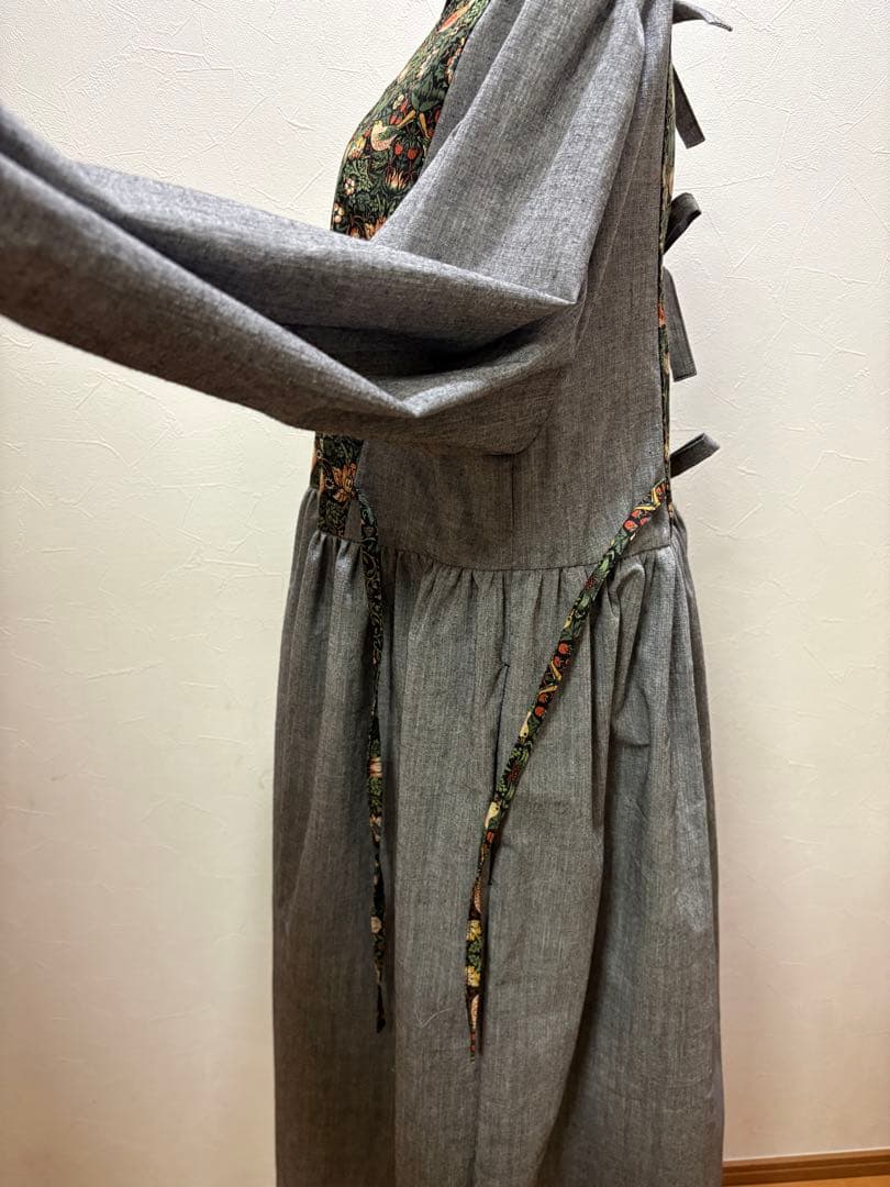 割烹着 おしゃれ ハンドメイド【ウィリアム・モリス いちご泥棒】