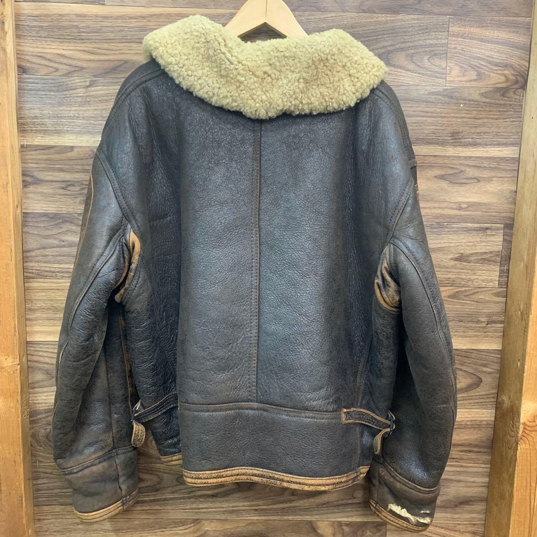 中古 AVIREX ムートン フライトジャケット 羊革