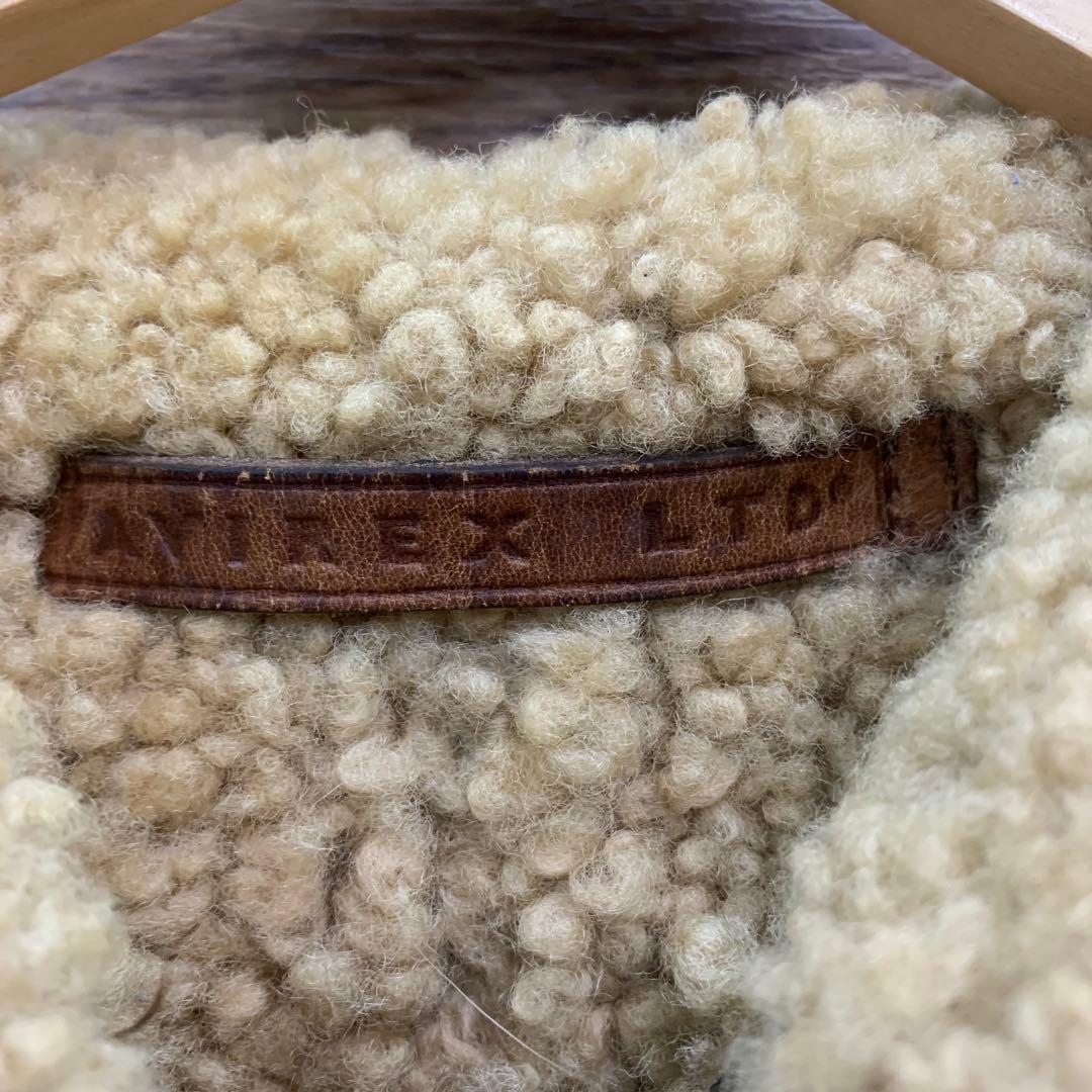 中古 AVIREX ムートン フライトジャケット 羊革