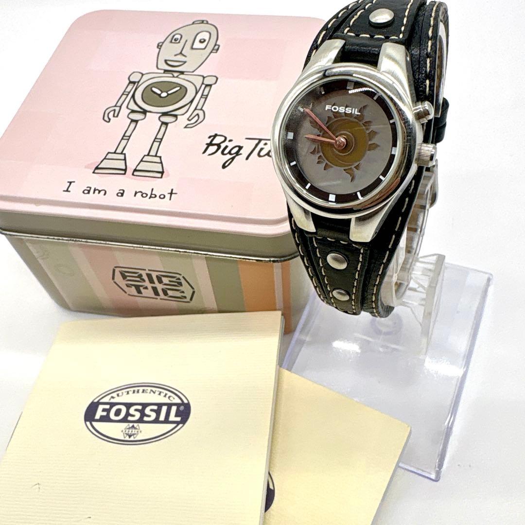 希少 FOSSIL ビッグチック SUN＆MOON Y2K 00s 腕時計
