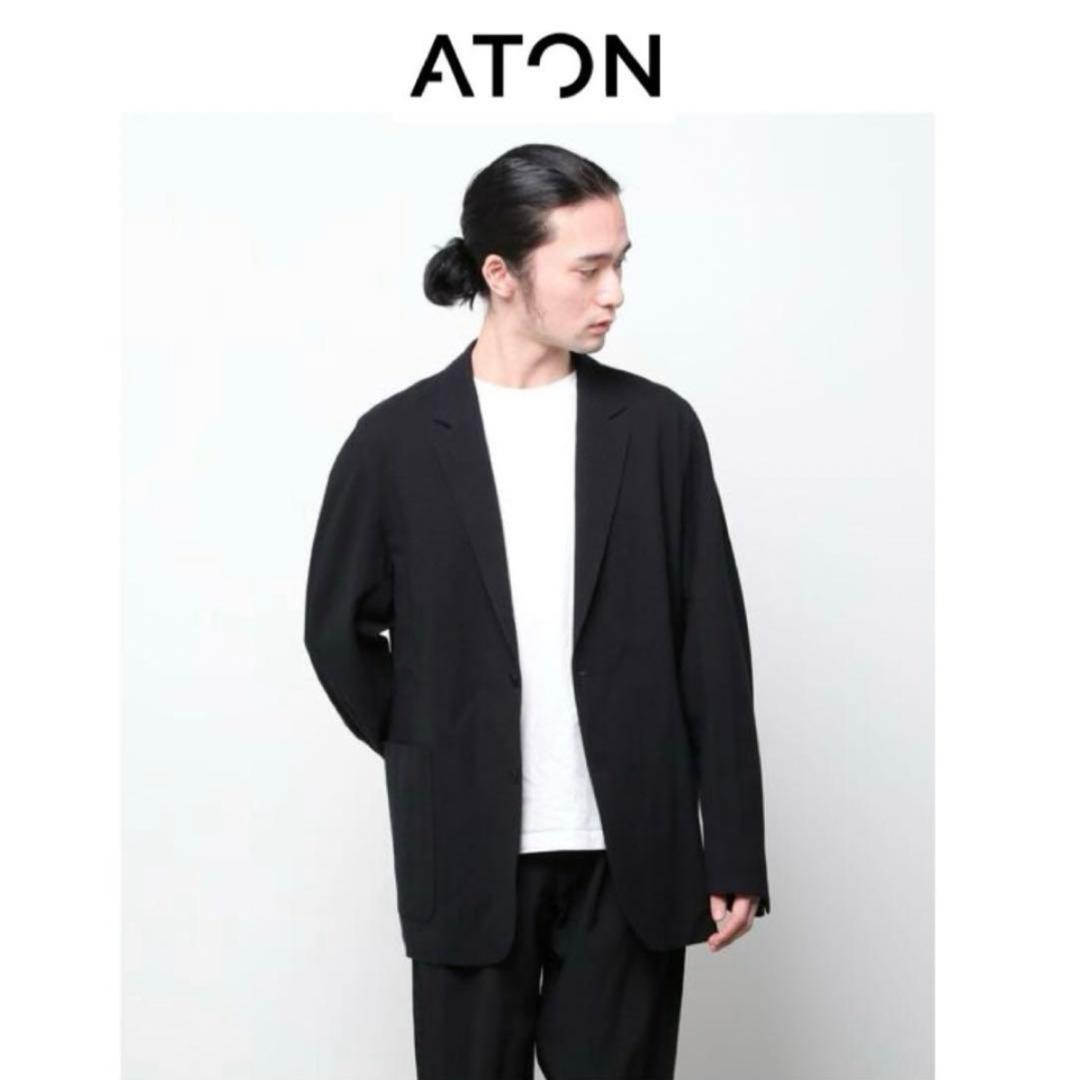ATON ウール和紙パッチポケットジャケット 上代7.1万