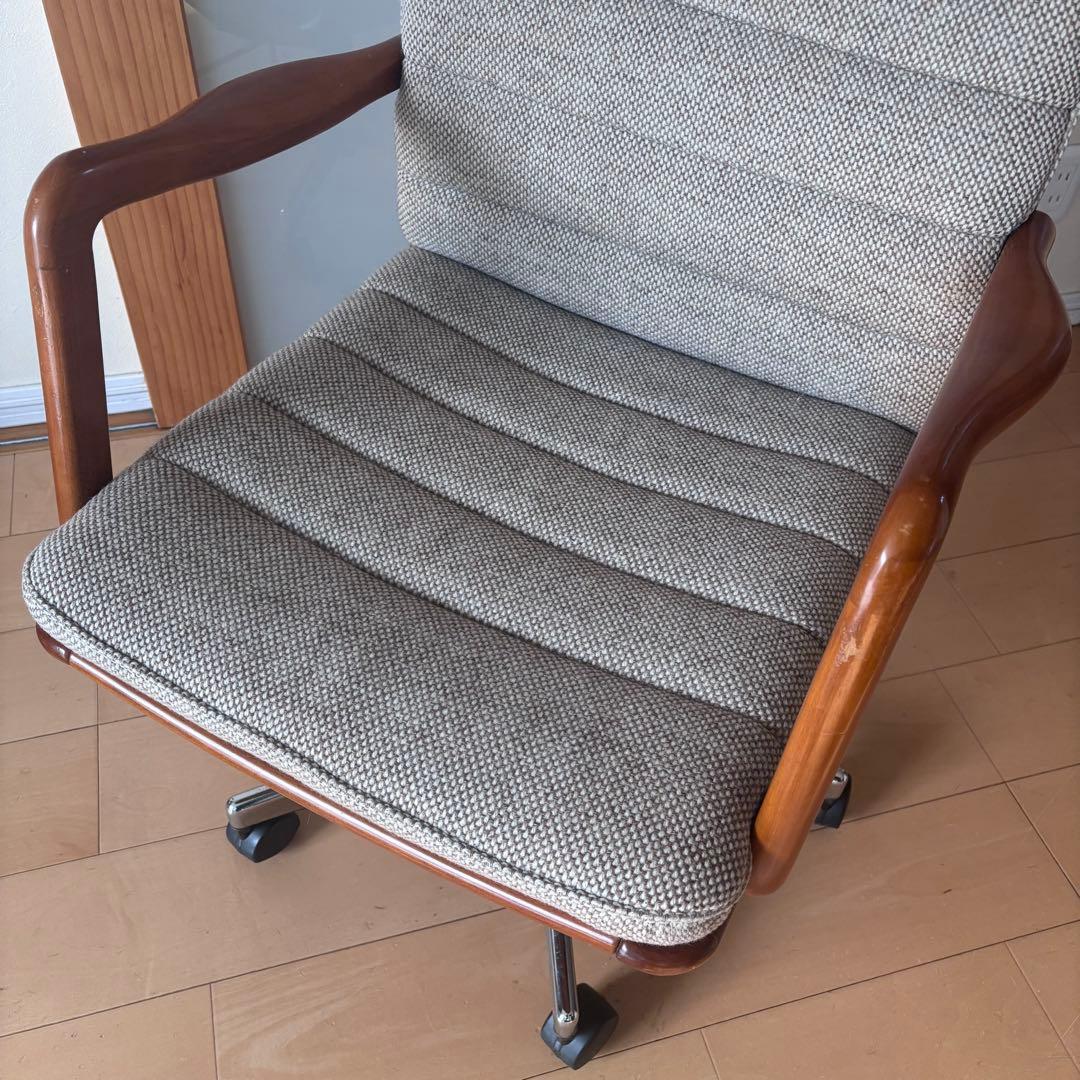 希少 ミッドセンチュリー カリモク ファブリックキャスターチェア 北欧 モダン