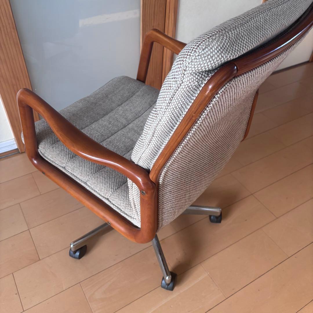 希少 ミッドセンチュリー カリモク ファブリックキャスターチェア 北欧 モダン