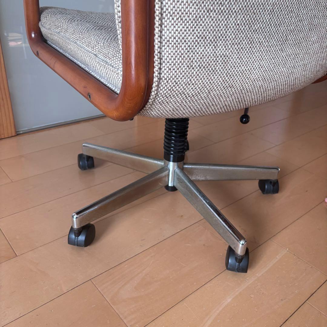 希少 ミッドセンチュリー カリモク ファブリックキャスターチェア 北欧 モダン