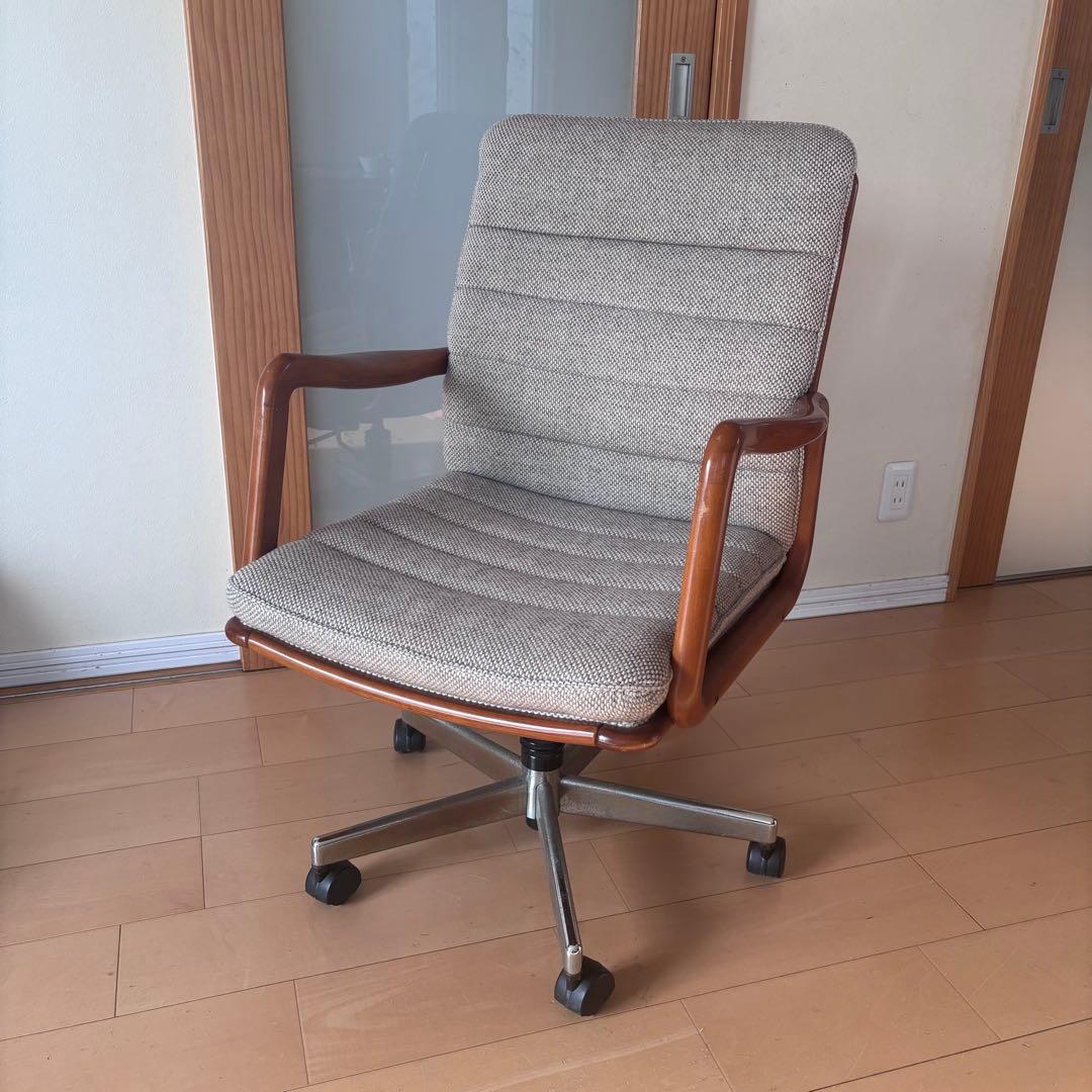 希少 ミッドセンチュリー カリモク ファブリックキャスターチェア 北欧 モダン