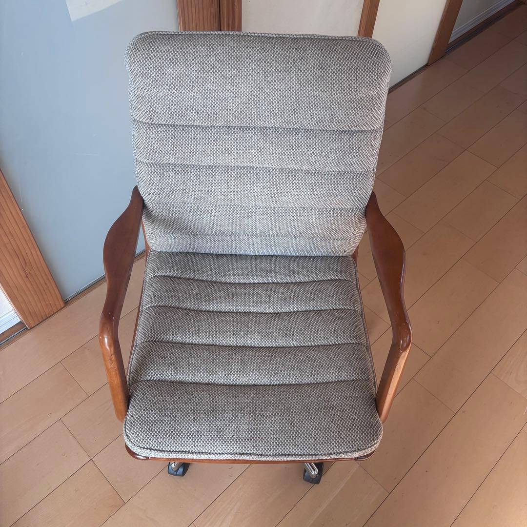 希少 ミッドセンチュリー カリモク ファブリックキャスターチェア 北欧 モダン