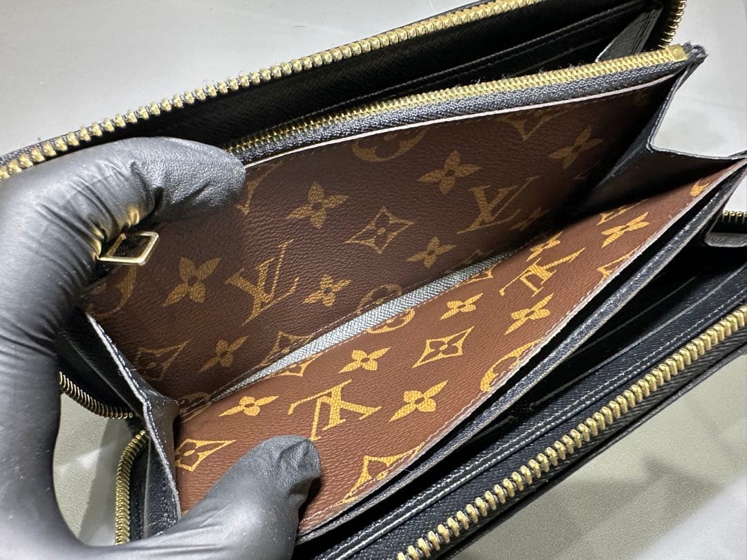 LOUIS VUITTON モノグラム ラウンド長財布 ブラウン ウィメンズ