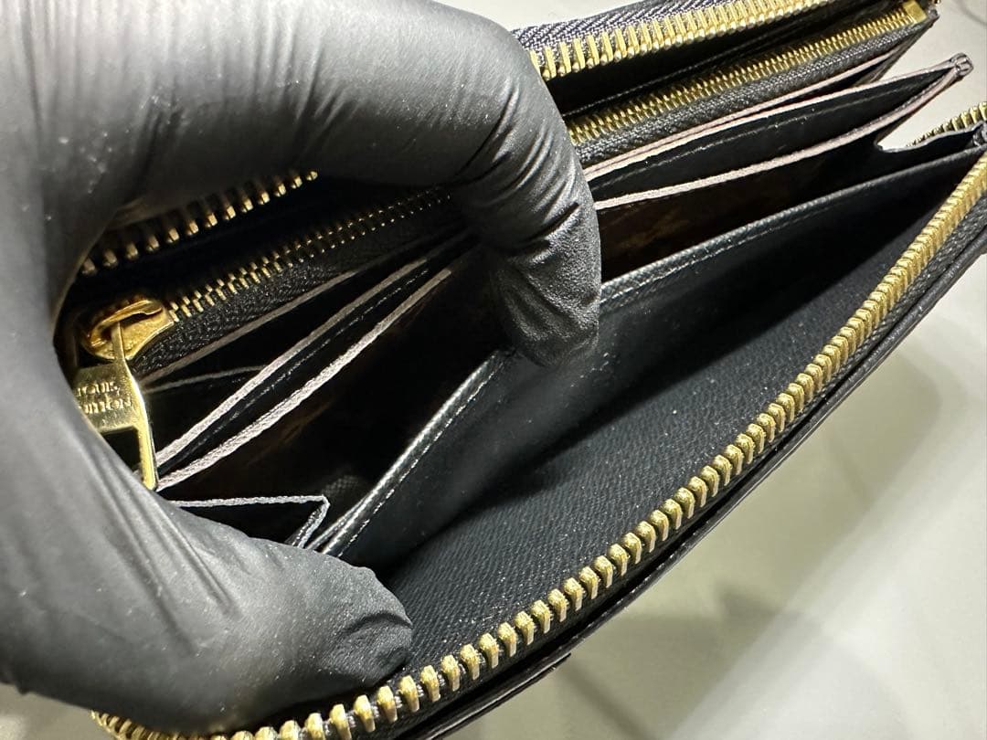 LOUIS VUITTON モノグラム ラウンド長財布 ブラウン ウィメンズ