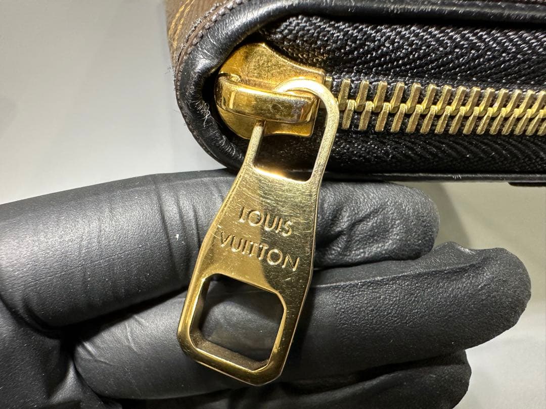 LOUIS VUITTON モノグラム ラウンド長財布 ブラウン ウィメンズ