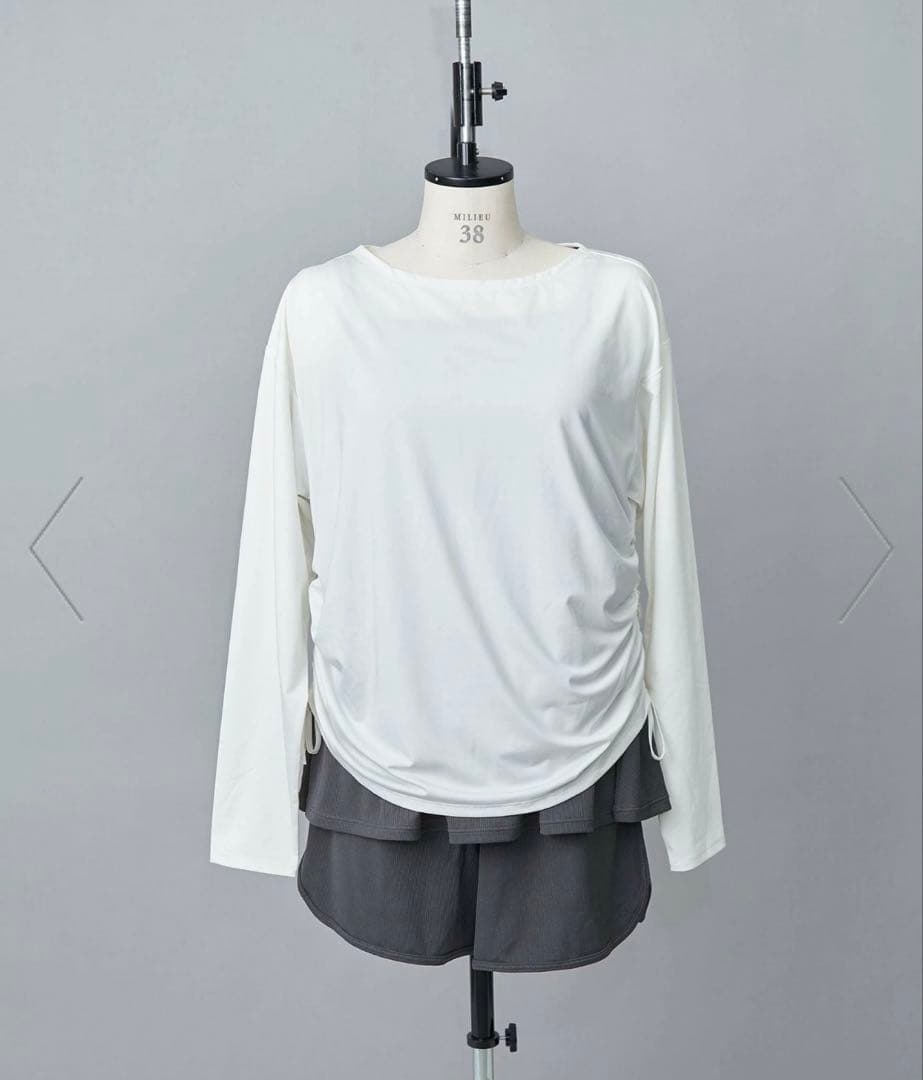 coen 【5点セット】フレアキャミソールスイムウェアLサイズ　ダークグレー