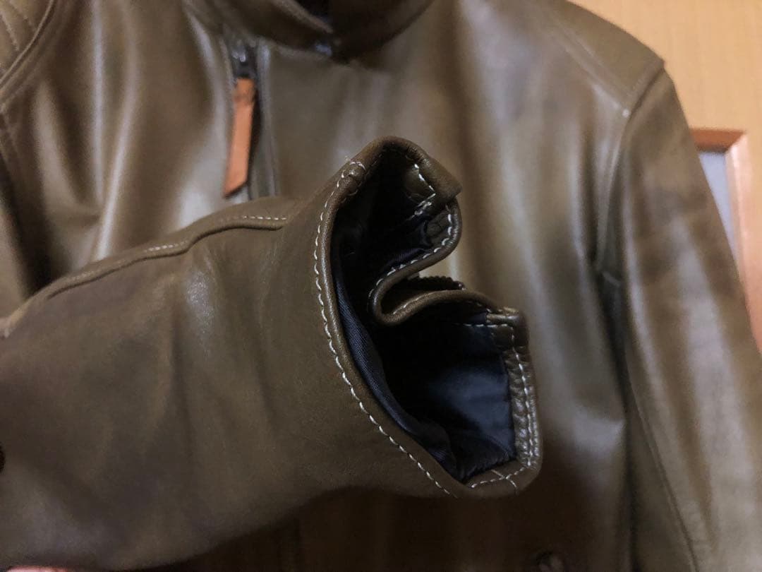 値下げ　クシタニ　アンフィニッシュジャケットⅡ オリーブグリーン サイズLL