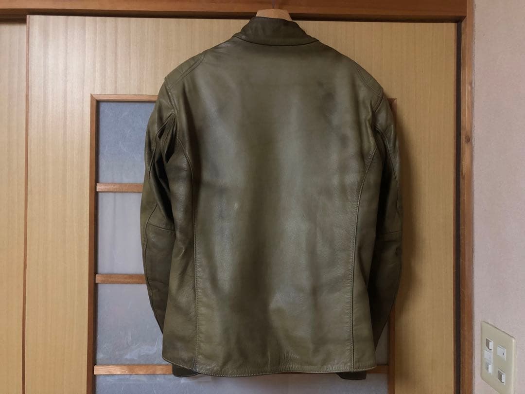 値下げ　クシタニ　アンフィニッシュジャケットⅡ オリーブグリーン サイズLL