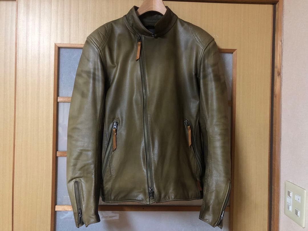 値下げ　クシタニ　アンフィニッシュジャケットⅡ オリーブグリーン サイズLL