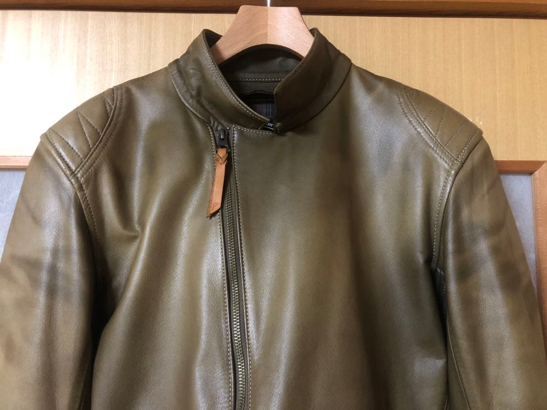 値下げ　クシタニ　アンフィニッシュジャケットⅡ オリーブグリーン サイズLL