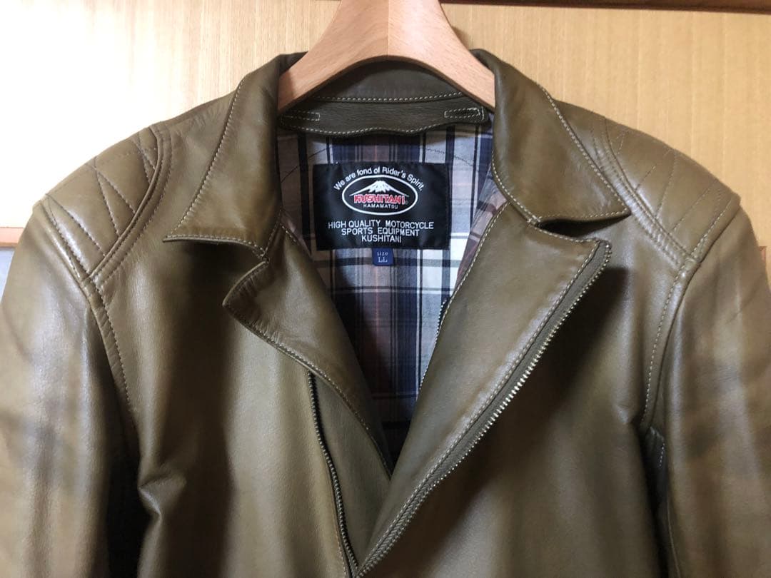 値下げ　クシタニ　アンフィニッシュジャケットⅡ オリーブグリーン サイズLL