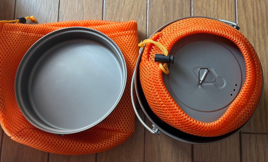 トークス ウッドバーニングストーブ と1600 と1100チタンポットのセット