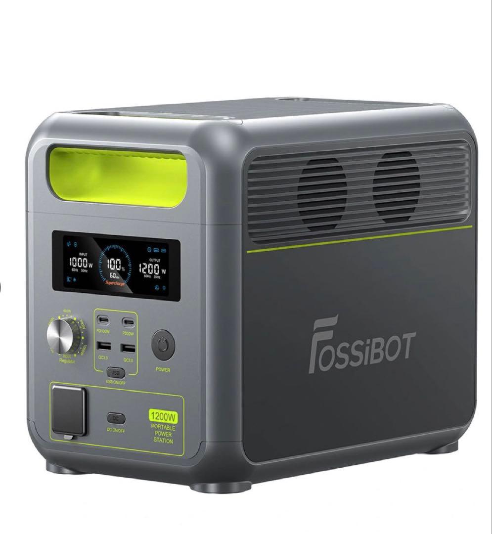 「キャンプ・防災」FOSSIBOT ポータブル電源 1200W