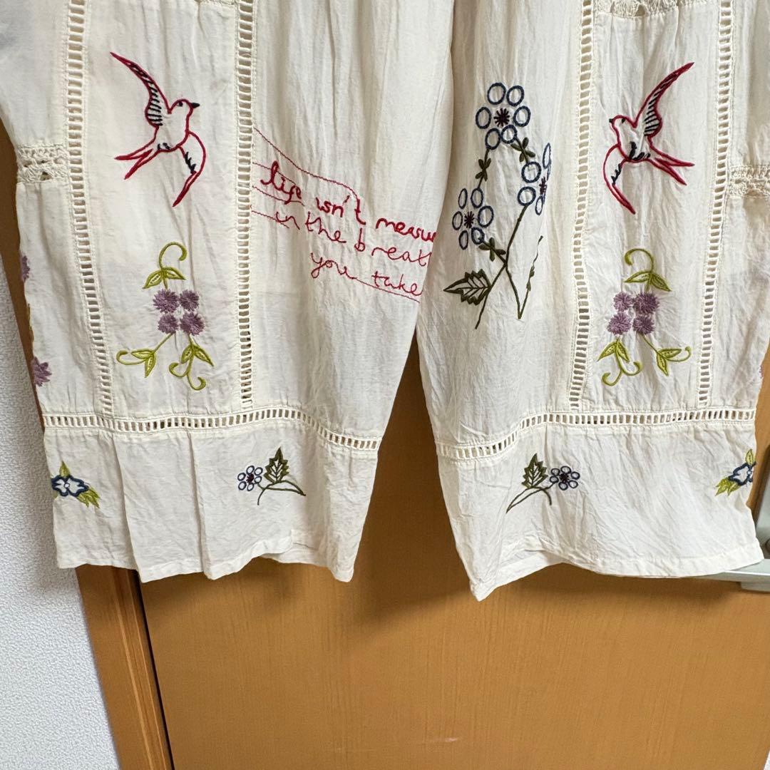 完売品　TODAYFUL Embroidery Patchwork パンツ 刺繍