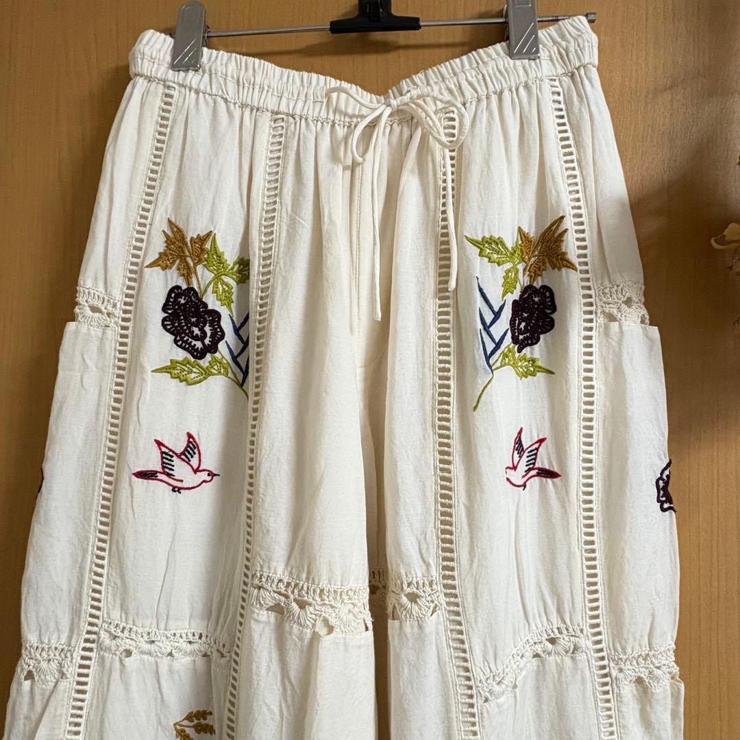完売品　TODAYFUL Embroidery Patchwork パンツ 刺繍