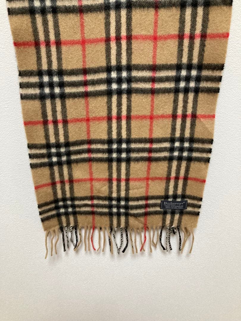 Burberrys カシミヤ100% ノバチェック　マフラー　英国製　ベージュ