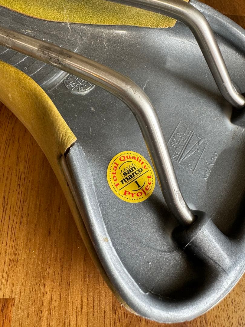 san marco サドル Vintage レザー 刺繍 イタリア製