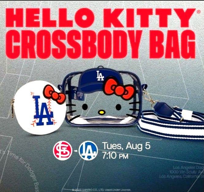 ドジャース × Hello Kitty クロスボディバッグ 8月5日 非売品
