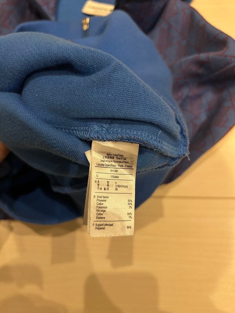 じじーろん Lacoste モノグラム トラックジャケット ブルー