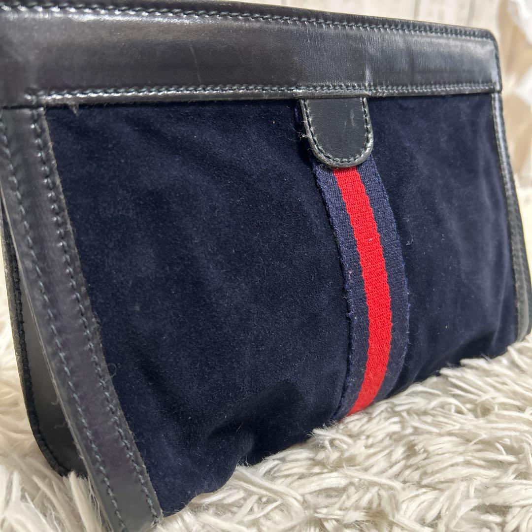 GUCCI オールド オールドグッチ スエード セカンドバッグ クラッチバッグ