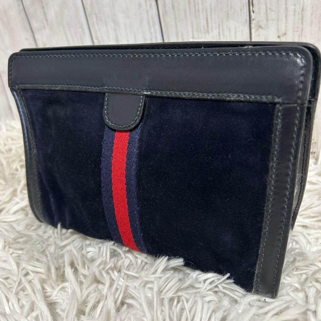 GUCCI オールド オールドグッチ スエード セカンドバッグ クラッチバッグ