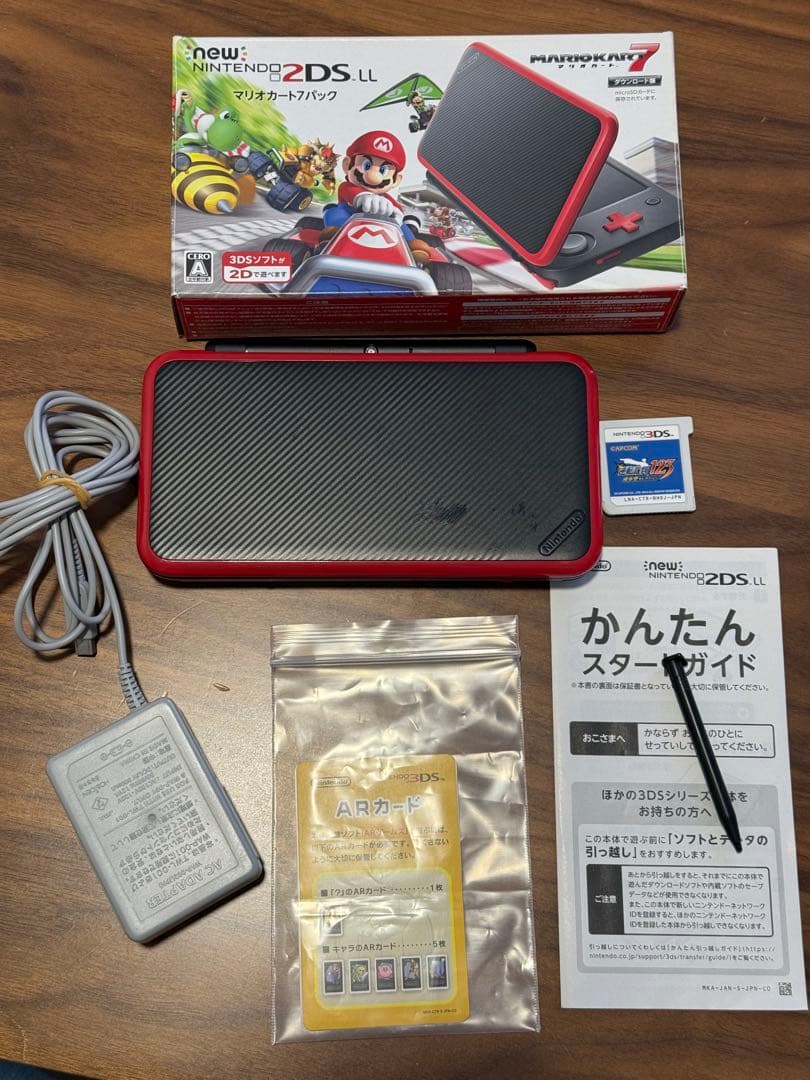 NEWニンテンドー2DS LL マリオカート7 逆転裁判123セット