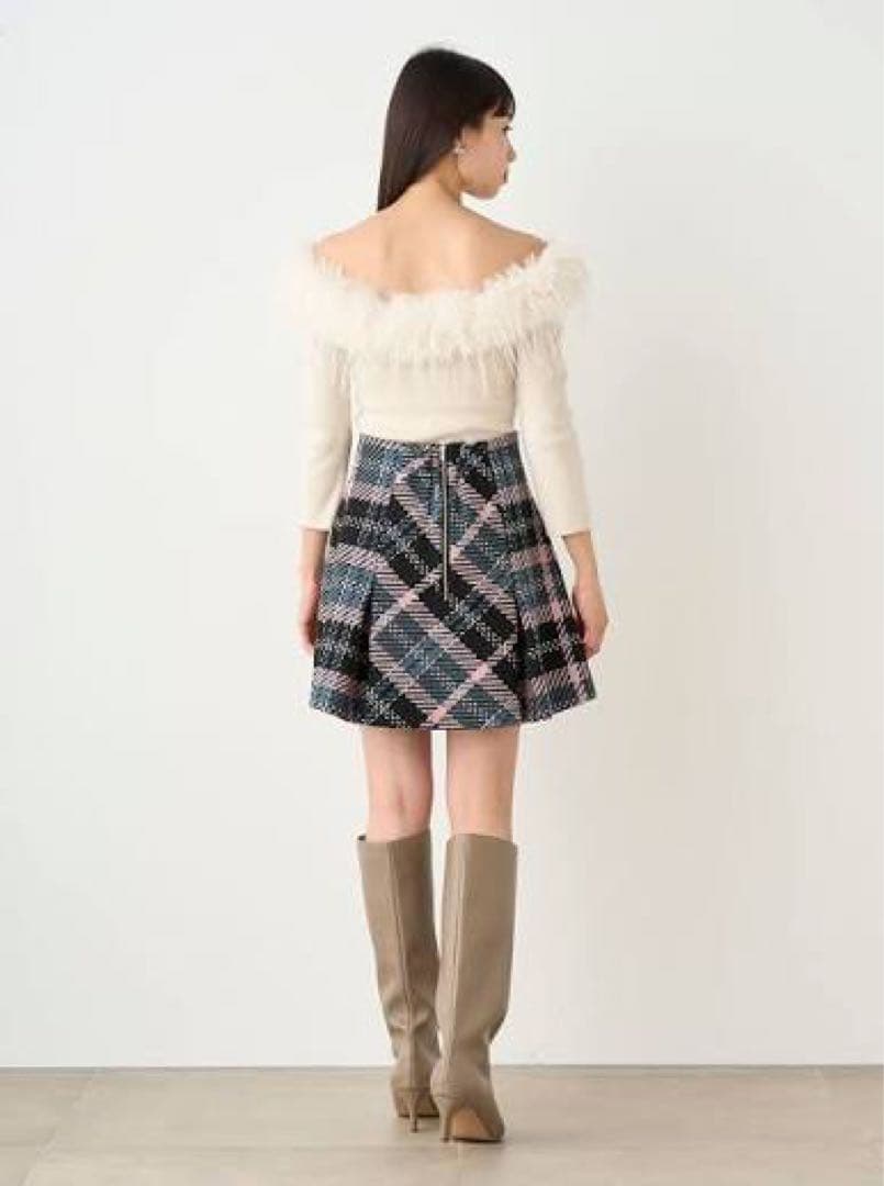 ロービングチェックミニスカート(BLK-2)