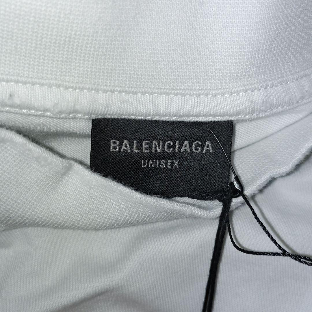 BALENCIAGA Tシャツ ロゴ入り　ダメージ加工 オーバーサイズ タグ付