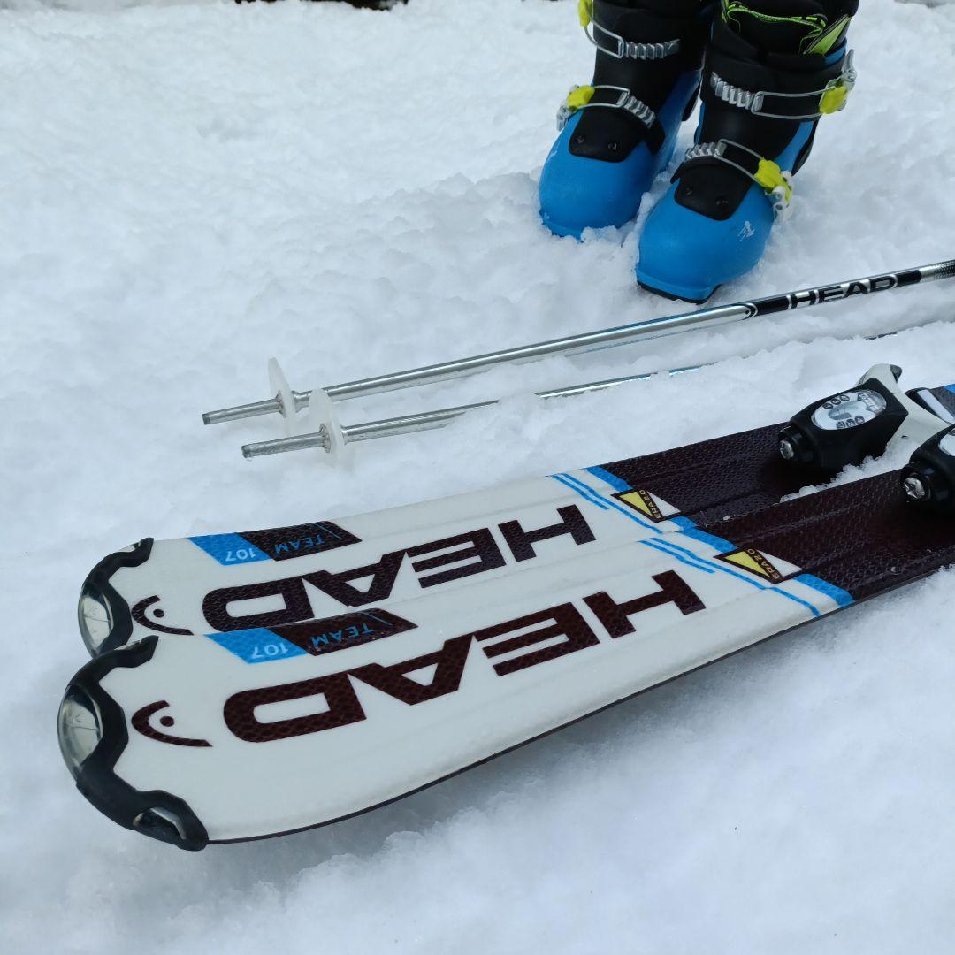 値下【低学年】HEAD スキーセット 107 ブーツ ストック付き