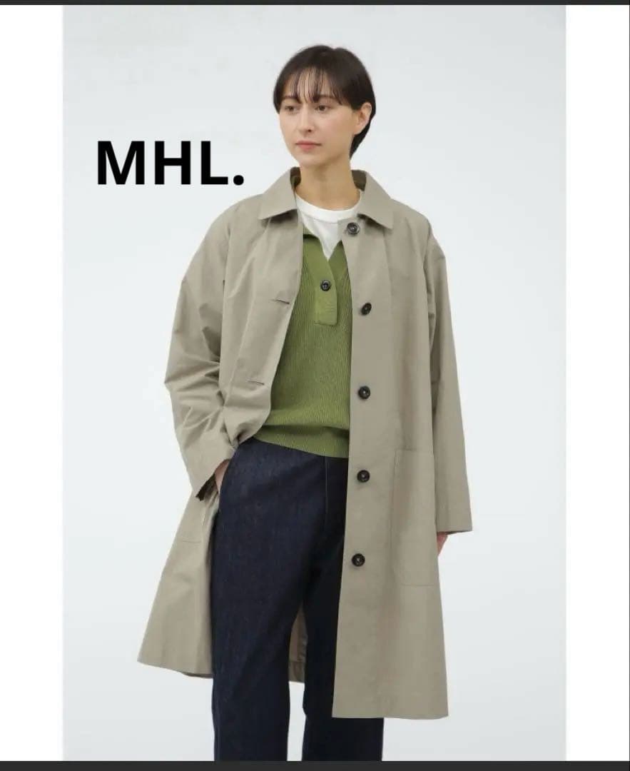 MHL. PROOFED COTTON POPLIN 薄手コート