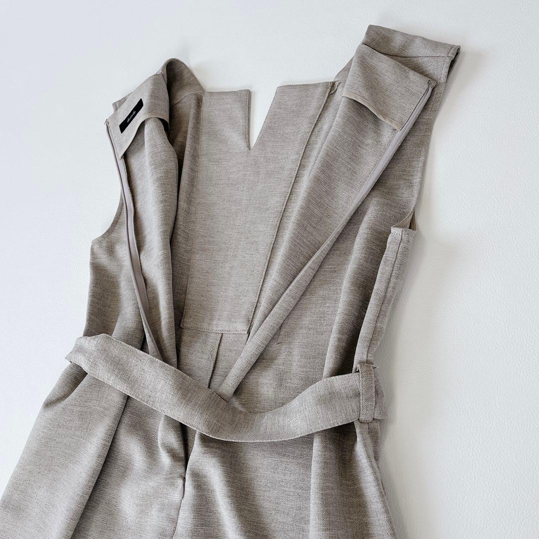 近年モデル✨ allureville リネンオックスベルト付オールインワン M