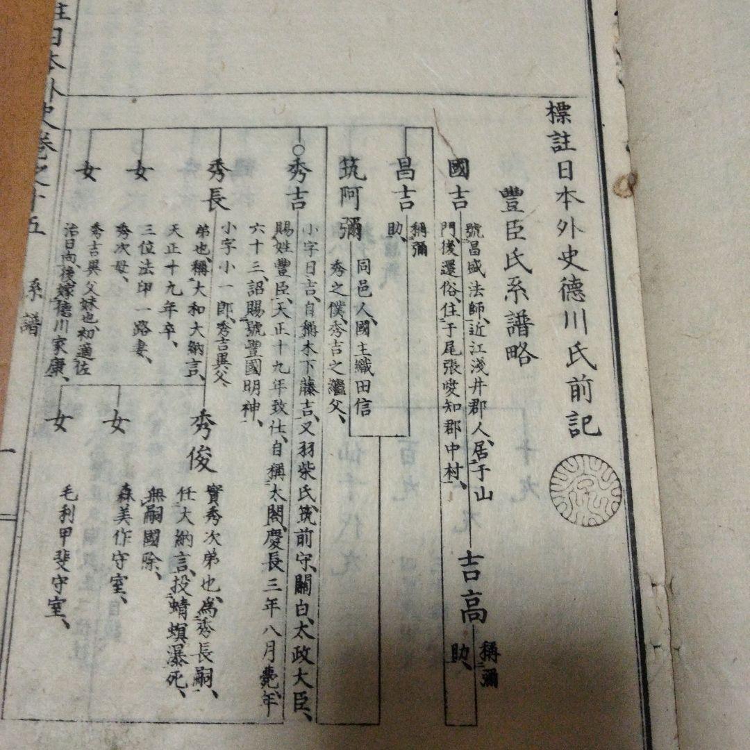 希少価値　明治14年発行「標註日本外史」12巻（全13巻のうち、第2巻紛失）