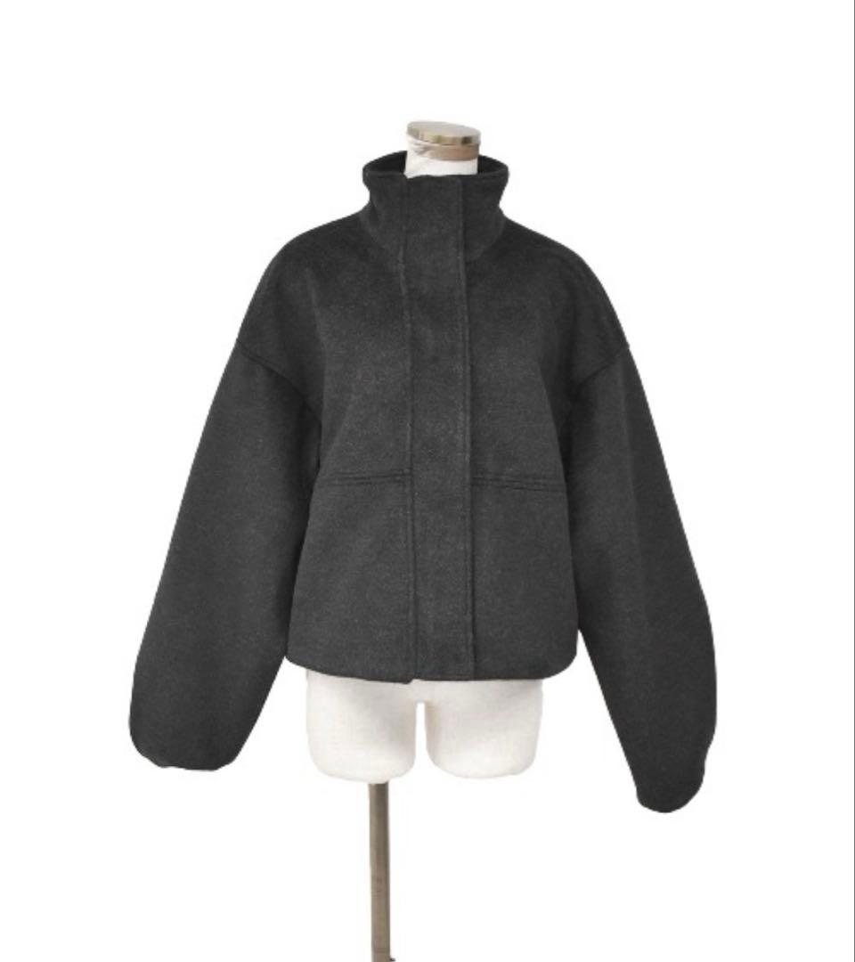 Reurie ダブルジップショートウールコート ブラック レウリィ