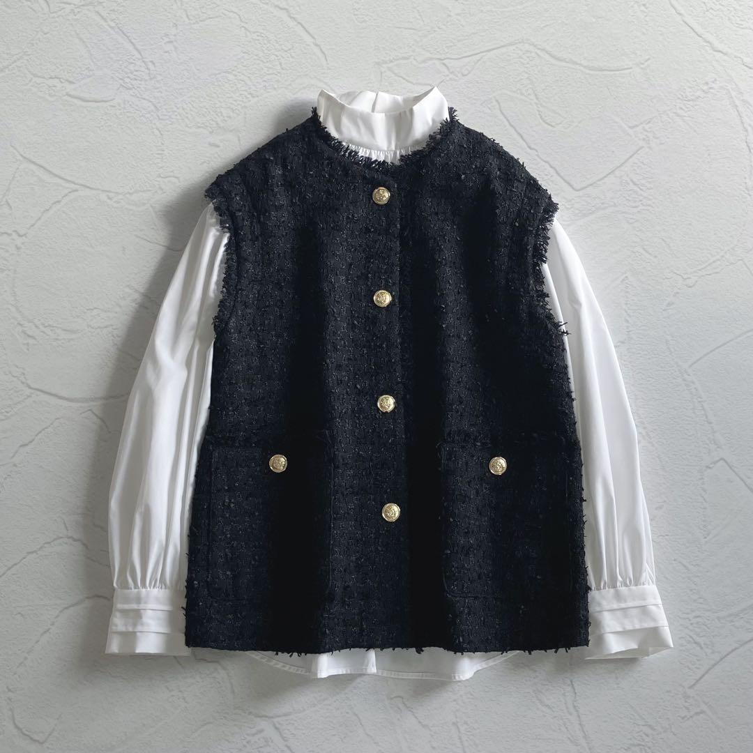 最終お値下げ✨極美品✨2点セット ユナイテッドアローズ ツイードベスト ブラウス