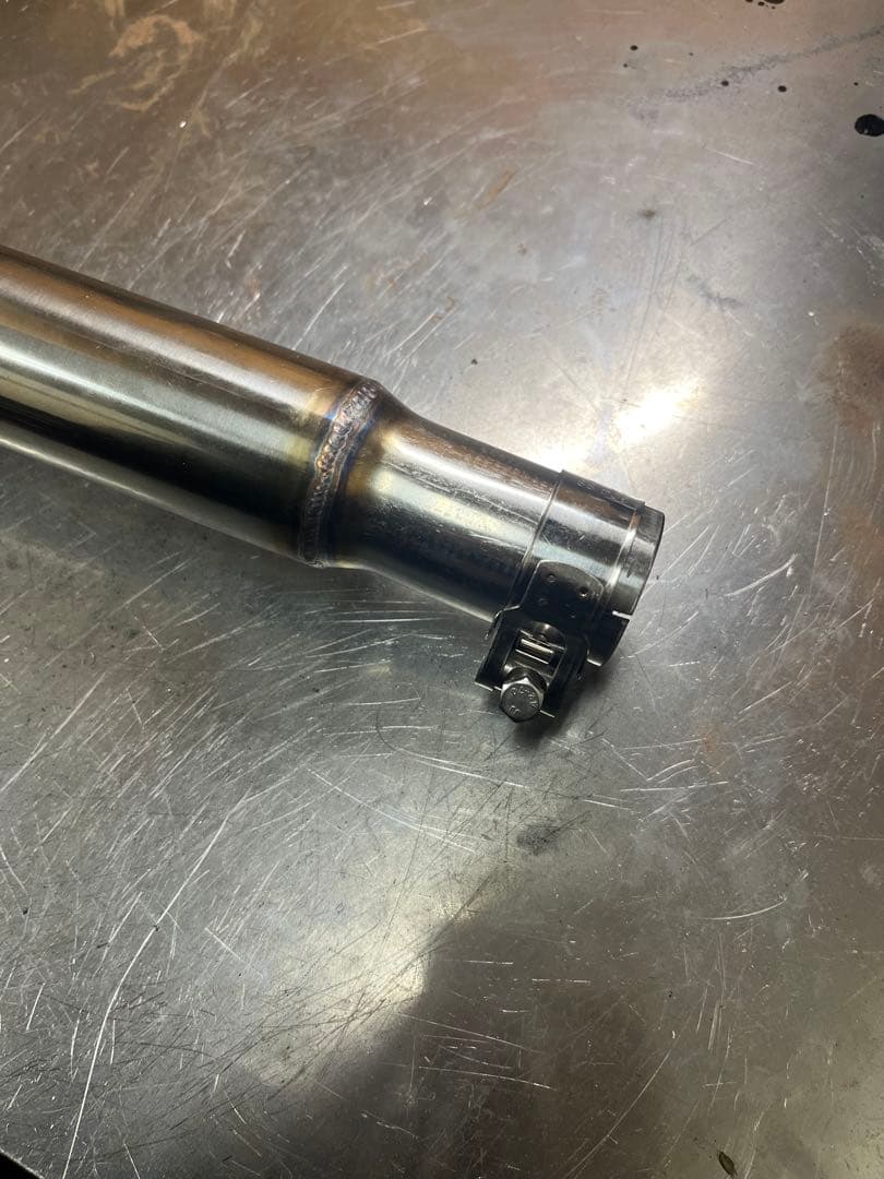 冬セール　エストレア250 ハス切りマフラー　ステンレス製ワンオフ品　チョッパー