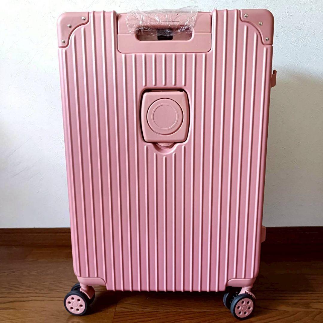 キャリーケース　M　機内持ち込み　ピンク　65L　USBポート　TSAロック