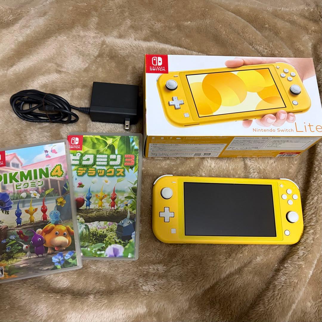 Nintendo Switch Lite イエロー 本体 ピクミン3、ピクミン4