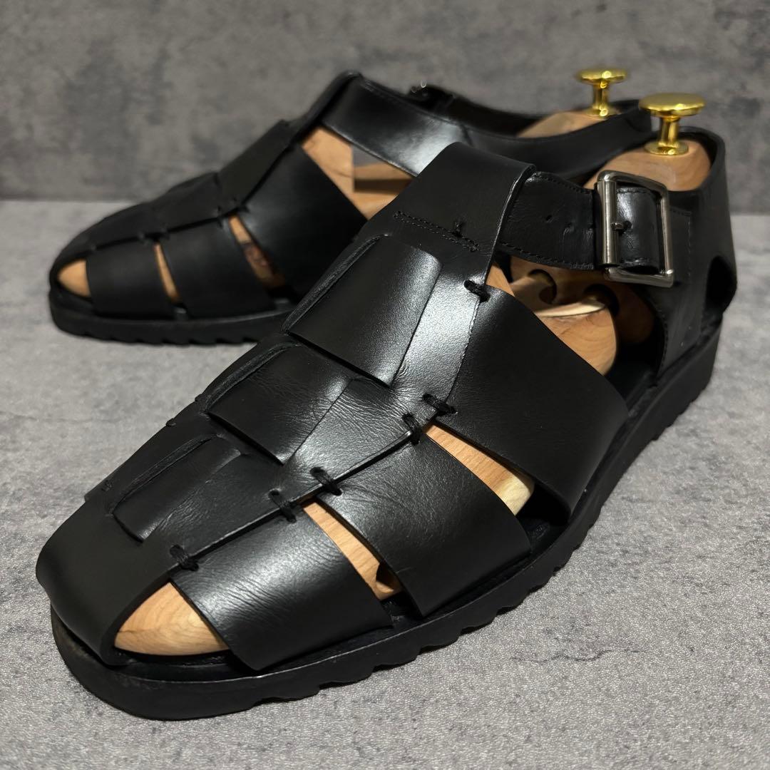 極美品　パラブーツ　グルカサンダル　パシフィック　ブラック　レザー　1711