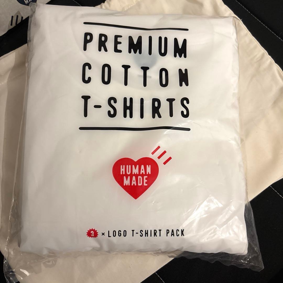 HUMAN MADE 3-PACK T-SHIRT SET ホワイト　Lサイズ
