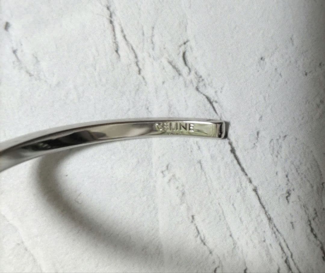 CÉLINE セリーヌ　シルバーバングル 保存袋付き