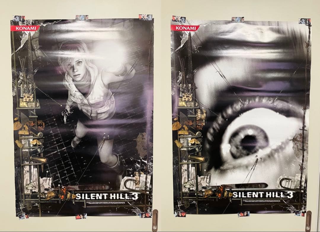希少！★ サイレントヒル3 ポスター2枚セット A1 ヘザー 目のアップ