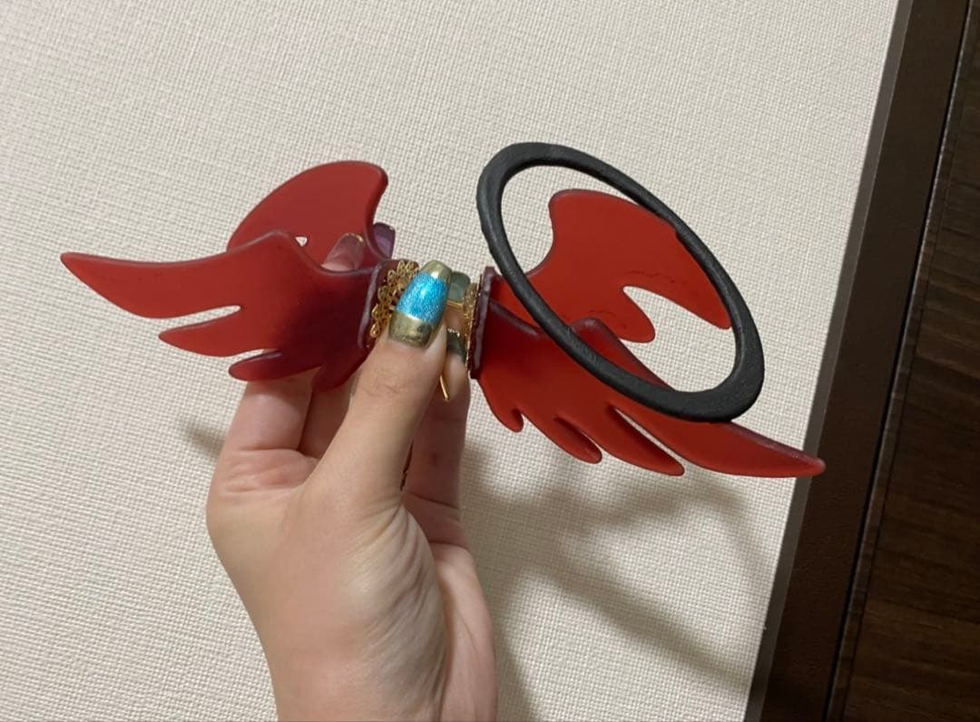 新品！リリコラム ツノカチュ/天使の羽 赤堕天使カラー