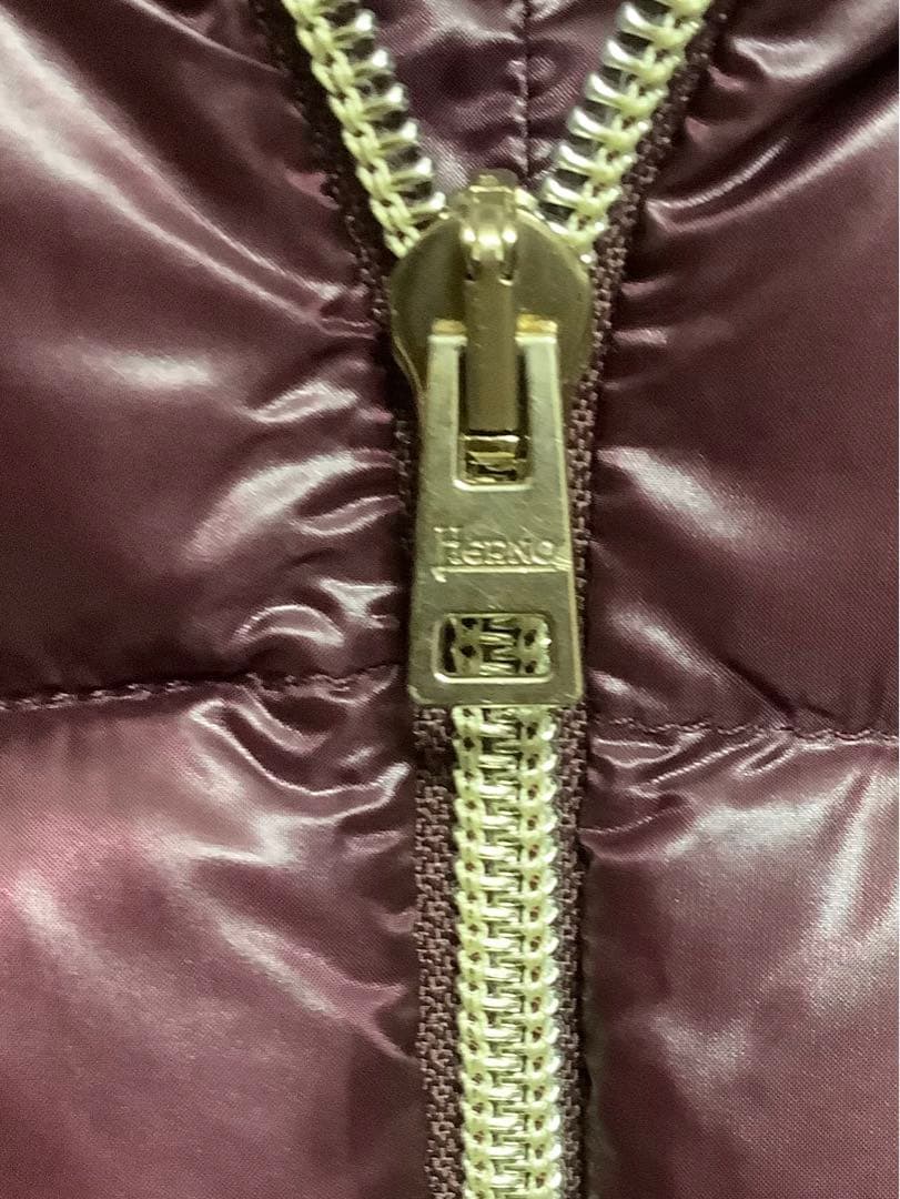 HERNO ヘルノ　レディスダウンベスト　ロング丈　フード付き　サイズ42